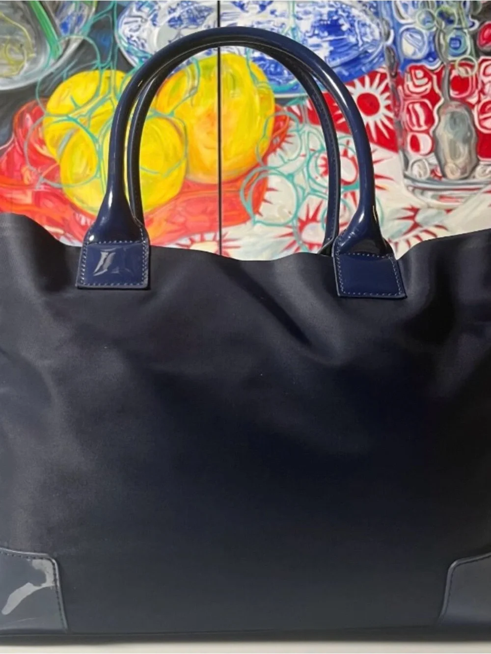 Tory Burch Ella Tote Bag - EUC Navy